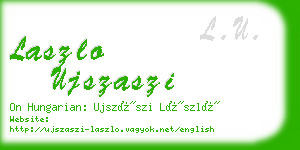 laszlo ujszaszi business card